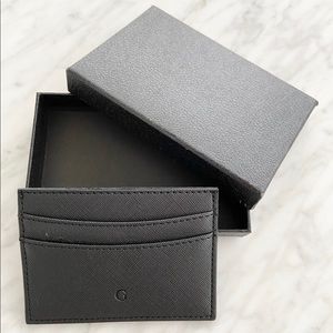 Card Holder Wallet (black genuine leather)